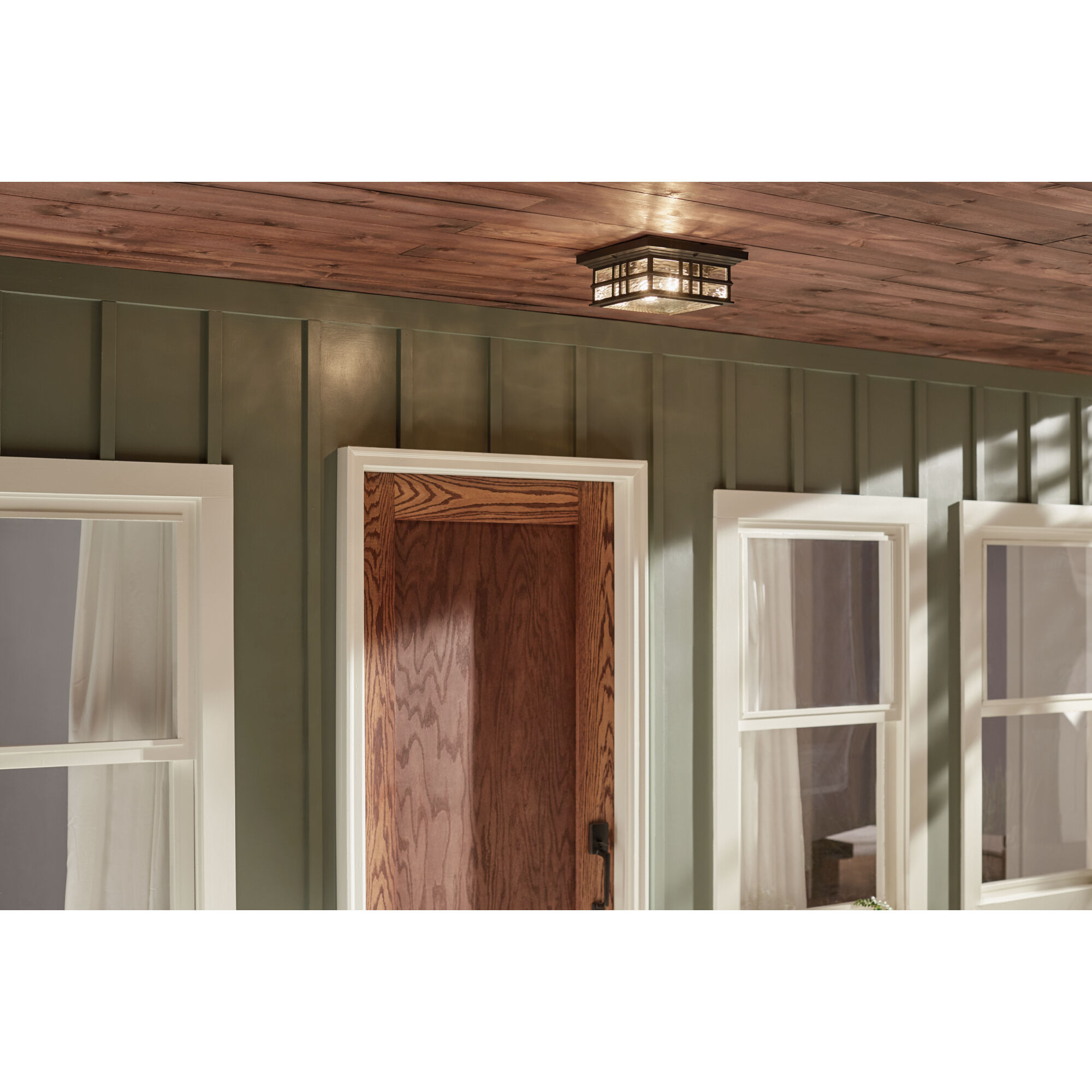 Beacon Square 2 Light 12 inch Olde Bronze Outdoor Flush & Semi Flush Mt